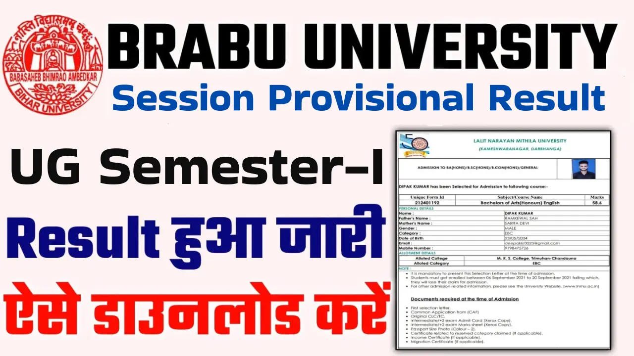 brabu ug 1st semester result brabu ug 1st semester result